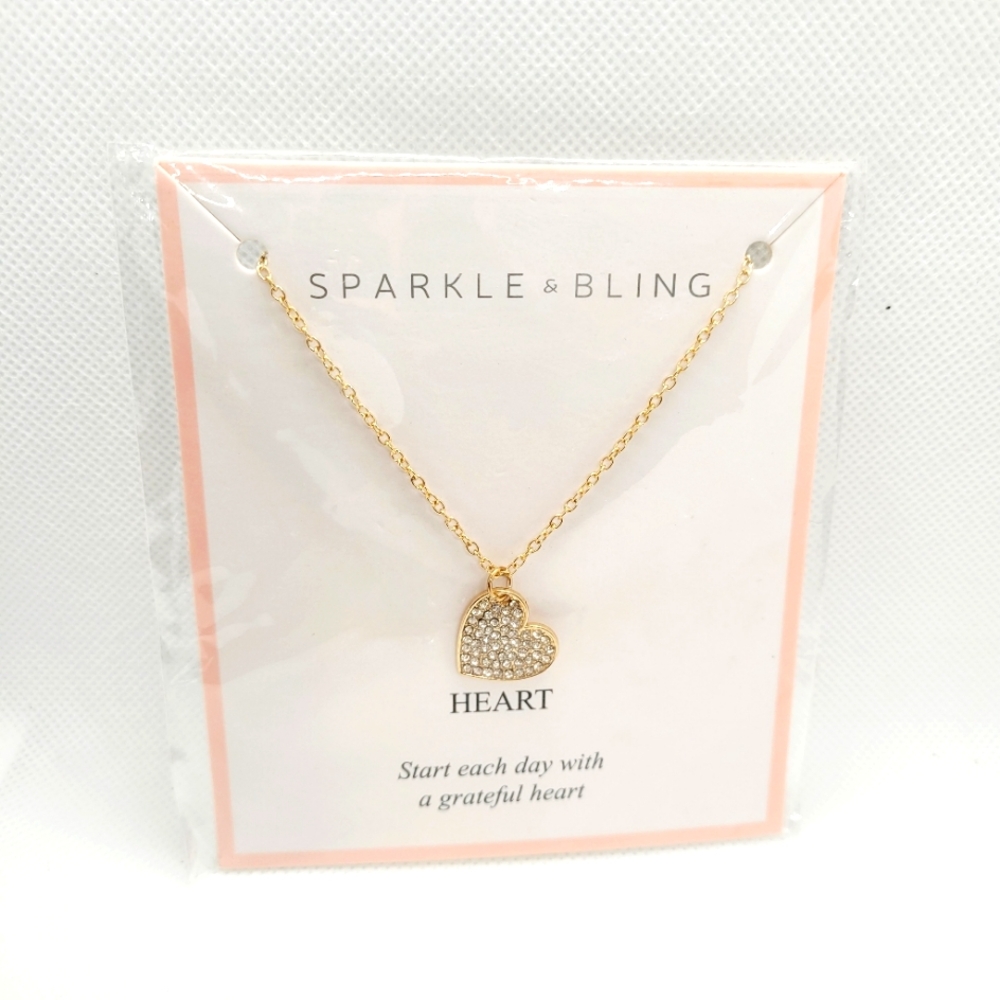Sparkle & Bling Pave Heart Necklace